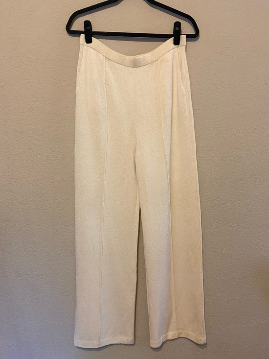 St. John Pants - St John Collection Size 8 Santana Knit Pants Cream Pull On Marie Gray Minimal